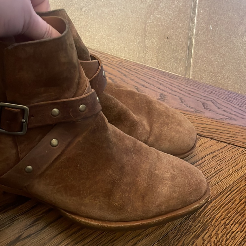 !!SALE!! Kork-Ease Brown Suede Ankle Boots - Picture 2 of 9